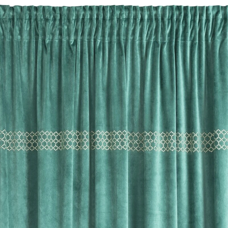 ZASŁONA GOTOWA JOVITA NA TAŚMIE 140 X 270 CM ZIELONY