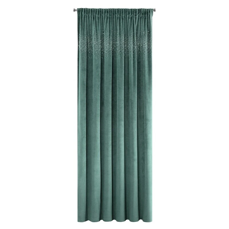 ZASŁONA GOTOWA AURORA NA TAŚMIE 140 X 270 CM CIEMNOTURKUSO