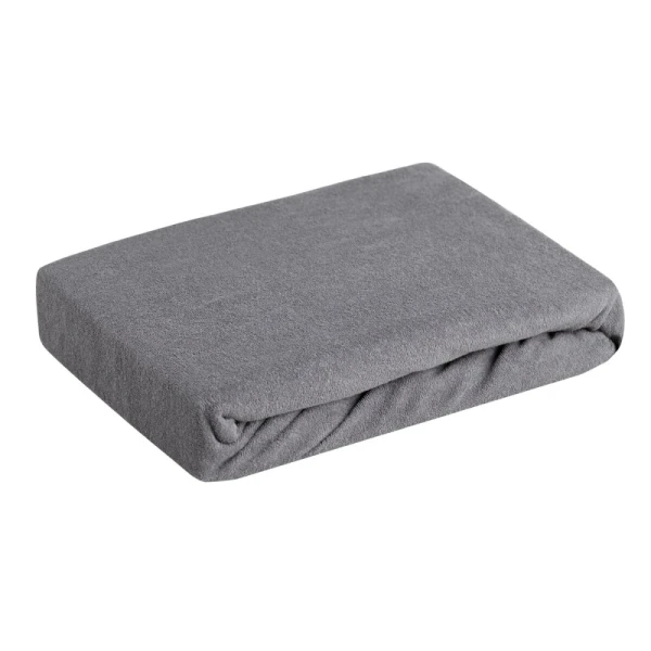 Prześcieradło Frotte z Gumką 220x240+20 cm Ciemno Szare