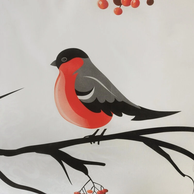 KOMPLET POŚCIELI ŚWIATECZNEJ BERRY 160 X 200 CM BIAŁY